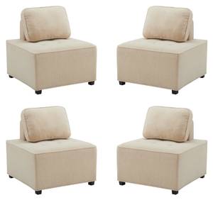 Einzelsofa 4er-Set Mercury Ⅱ Beige - 4 Kissen