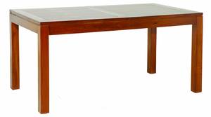 Table à manger extensible en mindi Marron - En partie en bois massif - 90 x 79 x 200 cm