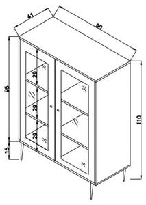 Kommode Dpicke Braun - Holz teilmassiv - 40 x 110 x 90 cm