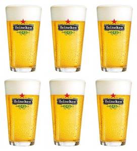 Bierglas 405546 6er Set Naturfaser - 2 x 14 x 1 cm