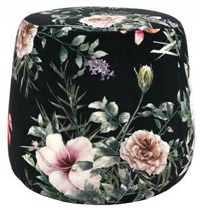 Pouf en velours Textile - 44 x 41 x 44 cm