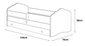 Einzelbett für Kinder 144 x 58 x 78 cm