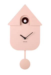 Wanduhr Modern Cuckoo Pink