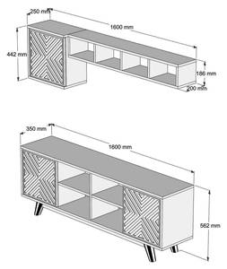 Fernsehschrank Dpandolf Braun - Holzwerkstoff - 35 x 57 x 160 cm