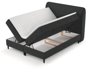 Premium Boxspringbett Lunaro Graphit - Breite: 191 cm