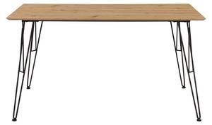 Table à manger Tacona Marron - En partie en bois massif - 140 x 75 x 80 cm