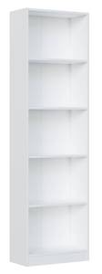 Librairie Pomona Blanc Blanc - Bois manufacturé - 52 x 180 x 25 cm