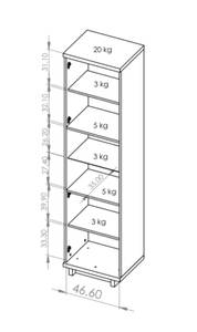 Glasvitrine INELO 51 x 200 cm