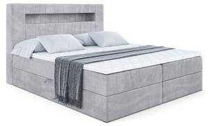 Boxspringbett  - ORGOL 2 Hellgrau - Breite: 200 cm - H4