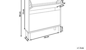 Schuhschrank NORRIS Braun - Holzwerkstoff - 80 x 90 x 24 cm