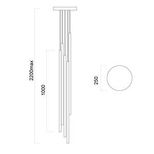 Pendelleuchte Stelo X5 Anthrazit