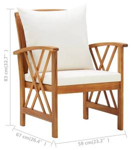 Garten-Lounge-Set (5-teilig) 3004236-4 Braun - Weiß