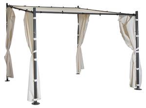 Seitenwand Pergola A22 4er-Set Weiß - Textil - 293 x 275 x 293 cm