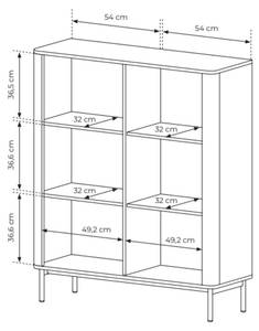 Vitrinenschrank WALD 113 x 134 cm