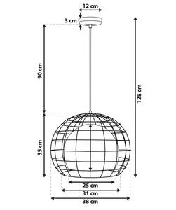 Lampe suspension LIRI 38 x 38 cm