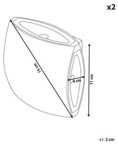 Lampe murale LED pour l'extérieur RAMAPO Noir - Métal - 15 x 15 x 4 cm