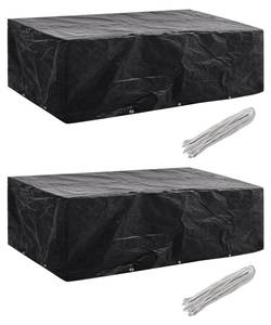 Housse de meuble (lot de 2) 299460-2 Noir - Métal - Matière plastique - 140 x 90 x 300 cm