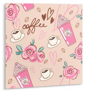 Selbstklebende Fliesen (9 St.) Kaffee Pink - Kunststoff - 30 x 30 x 1 cm