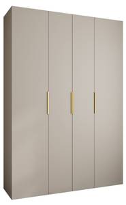 Armoire à portes battantes Como 4 Beige - Doré - 170 x 50 cm