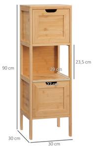 Midischrank 834-512V00ND Braun - Bambus - 30 x 90 x 30 cm