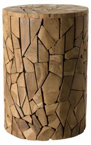 Runder Beistelltisch Mozaïc Braun - Massivholz - 30 x 45 x 30 cm