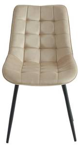 Chaise OLLUA Lot de 2 Beige - Textile - 60 x 87 x 49 cm