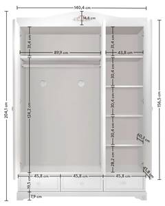 Armoire Rustik 140 x 204 x 68 cm