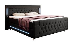 Boxspringbett Paradise Schwarz - Breite: 180 cm - H3