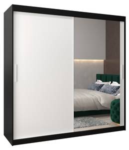 ARMOIRE À PORTES COULISSANTES TOKYO 2 Noir - Blanc - Largeur : 200 cm