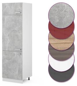 Armoire pour frigo R-Line 30254 Imitation béton - Blanc