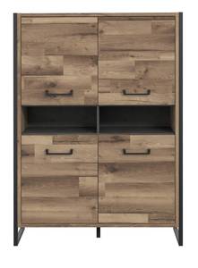 Wohnwand Hudson 10 (3-teilig) Braun - Holzwerkstoff - 288 x 184 x 42 cm