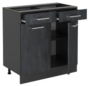 Küchenschrank mit Schublade R-Line 47482 Anthrazit - Schwarz