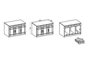 FURNIX Sideboard PALLOMA Somona/Weiß Eiche Sonoma Dekor - Weiß