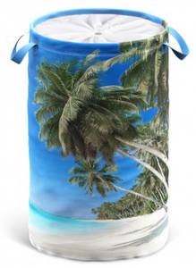 Wäschekorb Karibik Blau - Kunststoff - 37 x 55 x 55 cm