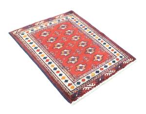 Turkaman - 91x70cm Rot - Naturfaser - 70 x 1 x 91 cm