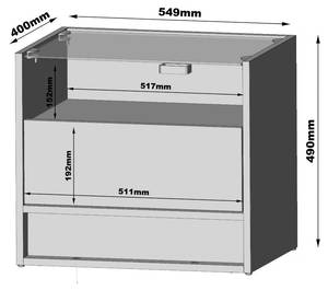 Table de chevet VISION NS55 1D Blanc