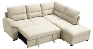 Schlafsofa TOLMINA Beige - Textil - 208 x 95 x 240 cm