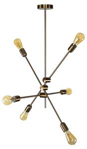 Lampe à suspension GALAXY Laiton - Gris métallisé - 50 x 74 x 74 cm - Nb d'ampoules : 6