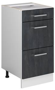 Küchenschrank mit Schublade R-Line 47578 Schwarz - Weiß