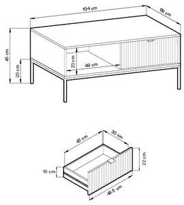 Table basse AVON CT104 Noir