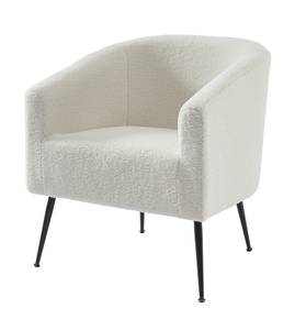 Fauteuil TOMMY Blanc - Textile - 70 x 75 x 69 cm