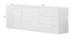 Kommode Nereo Weiß - Holzwerkstoff - 40 x 36 x 170 cm
