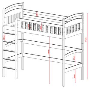 Hochbett MIA LB005 Grau