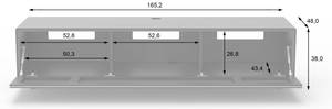 TV-Lowboard Just.Lima mit TV-Halterung Schwarz - Breite: 165 cm