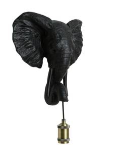 Wandlampe Elephant Schwarz - Kunststoff - 13 x 36 x 35 cm