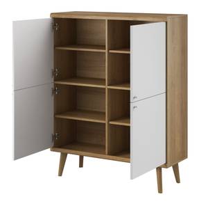 Kommode PRIMO PK107 Beige - Weiß - Holzwerkstoff - Kunststoff - 107 x 134 x 40 cm