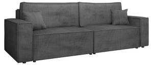 Sofa Karl Cord mit L-Funktion Anthrazit