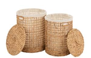 Amaz. Rainforest Braun - Holzwerkstoff - Rattan - 42 x 55 x 42 cm