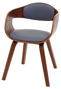 Chaise de salle à manger A47 Gris - En partie en bois massif - 49 x 72 x 50 cm