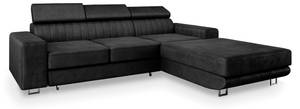 Ecksofa NOTO L-S Schwarz - Ecke davorstehend links